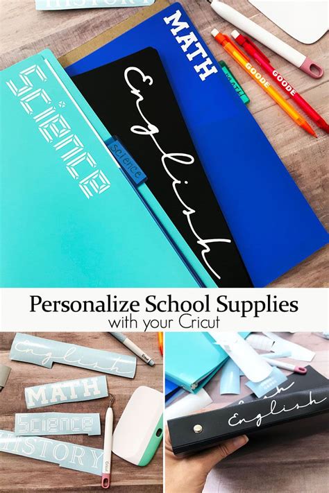 Labeling School Supplies with your Cricut .